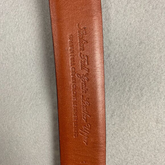 Daniel Crémieux Full Grain Brown Leather Belt Size 36 Classic Dress Accessory - Picture 6 of 8